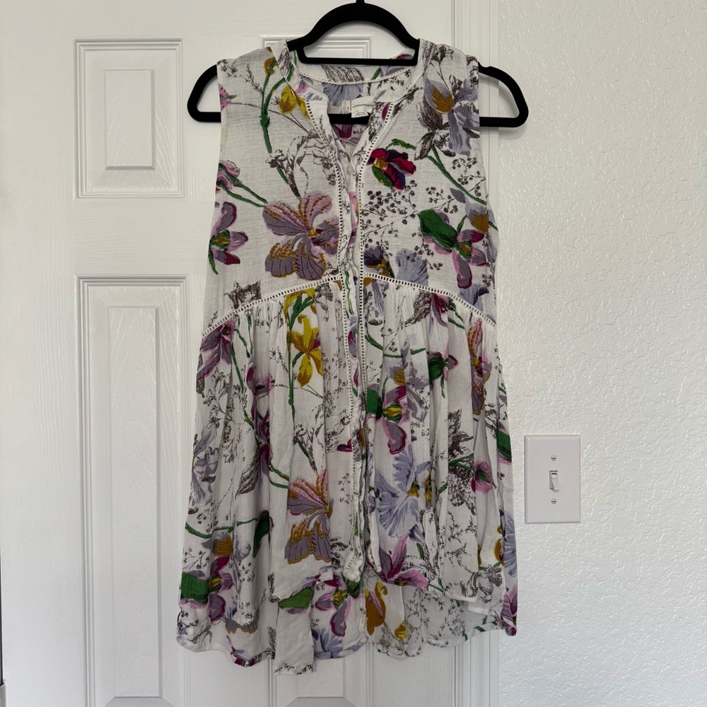 Anthropologie Nia Floral Tunic Small